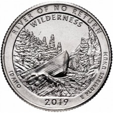 США, 25ц.,  RIVER OF NO RETURN ( нацпарк № 50, штат Айдахо ), 2019г.