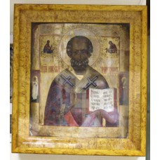 Икона - " Николай Чудотворец ", ковчег, золото, XVIII-XIX вв.