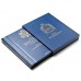 Коробка - шубер для альбома с монетами США. 30мм. цвет «Синий».