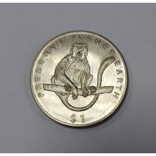 Эритрея 1 доллар $, 1994г. Обезьяна
